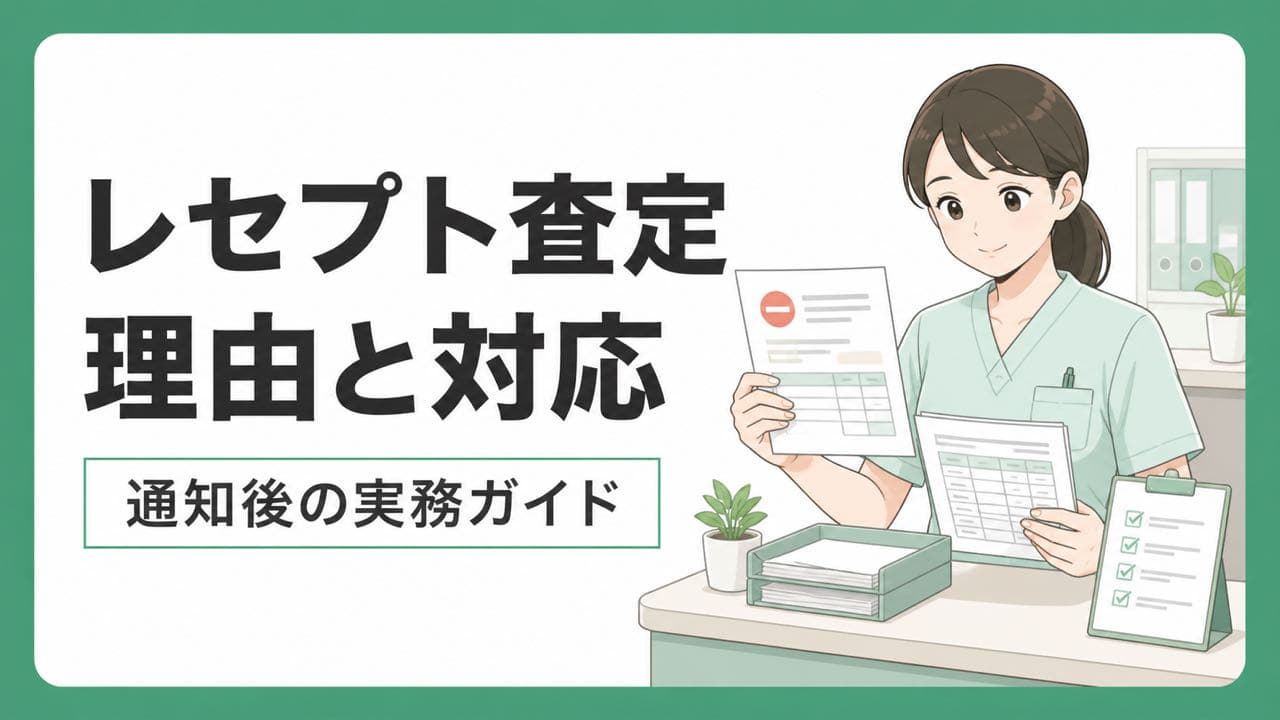 レセプト査定の理由と通知後の対応を説明する記事サムネイル