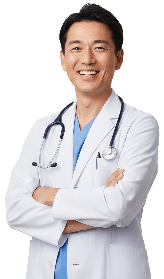 笑顔の医師（安心運用ドック・レセプト診断）